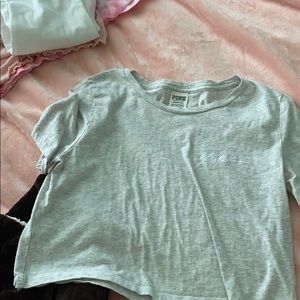 VS PINK grey cropped tee size S